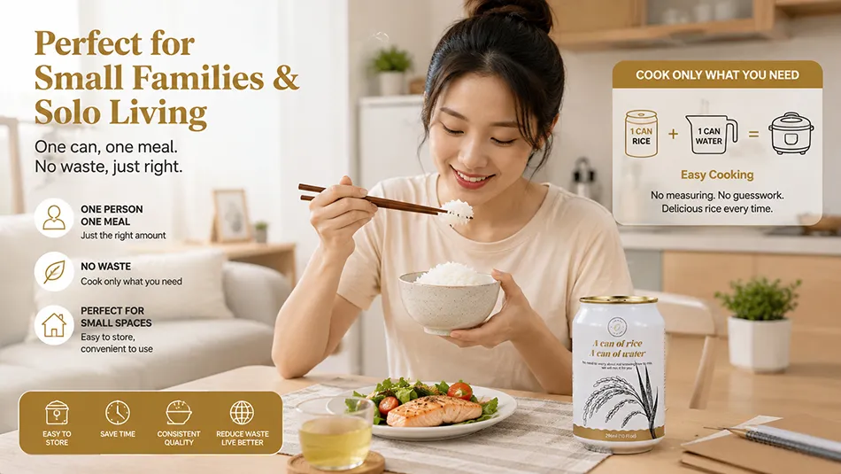 single serve rice can for singles and small families