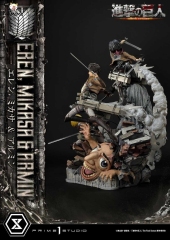 (Pre-order) Regular Ver. Attack On Titan Figure Eren, Mikasa & Armin 1/4 Scale Statue UPMAOT-01 By Prime 1 Studio