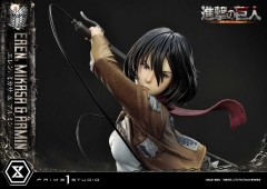 (Pre-order) Regular Ver. Attack On Titan Figure Eren, Mikasa & Armin 1/4 Scale Statue UPMAOT-01 By Prime 1 Studio