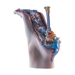 Manas SUM Shi Tou Zuo Shou Crab Point Black Gold Ver. Art Statue