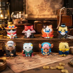 MegaHouse MEGA CAT PROJECT ONE PIECE NYAN PIECE NYAN I ll Become the Pirate King Meow 8Pack BOX