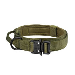 Tactical dog collar, nylon dog collar, large and medium-sized dog pet collar