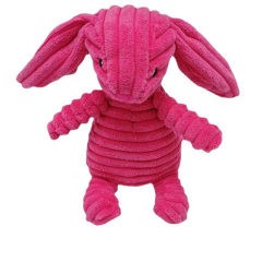 Small Fun Pet Toy Donkey-Shaped Corduroy Chew Toy with Squeaker Squeaky Plush Bone Molar Puppies Dogs Dog Training Accessories