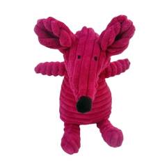Small Fun Pet Toy Donkey-Shaped Corduroy Chew Toy with Squeaker Squeaky Plush Bone Molar Puppies Dogs Dog Training Accessories