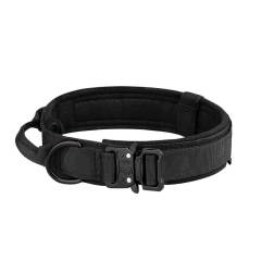 Tactical dog collar, nylon dog collar, large and medium-sized dog pet collar