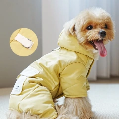 Wholesale Customization Pet Clothes Fashion Classic Dog Jacket Windproof Warm Winter Pets Coat Hooded Jumpsuit Jackets