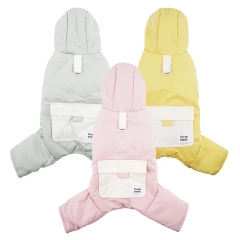 Wholesale Customization Pet Clothes Fashion Classic Dog Jacket Windproof Warm Winter Pets Coat Hooded Jumpsuit Jackets