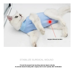 Recovery Cat Surgical Abdominal Wounds Pet Clothes Accessories Postoperative Surgical Professional Recovery Cat Clothes