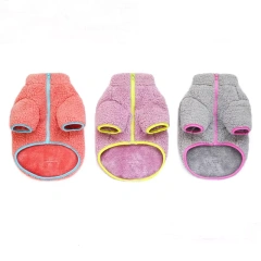 OEM Customized Pet Clothes Dog Jacket Soft Fleece Dog Sweater Fashion Zipper Pet Coats Dogs Clothing For Winter
