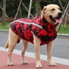 Medium Large Dog Winter Windproof Cotton-padded Jacket Outdoor Warm Coat For Pets