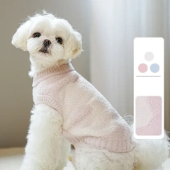 High Quality Luxury Pet Clothes Soft Wool Dog Sweater For Autumn Winter Fashion Flower Warm Dog Sweater Pets Coat Wholesale