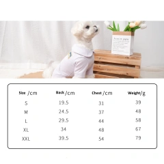 Summer Casual Pet Cat Clothes Soft Cotton Elastic Dog Polo T Shirt, Puppy Corgi Medium-sized Pet Clothing Manufacturer