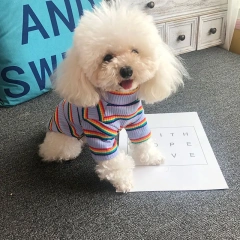 High Quality Pet Clothes Dog T-shirt For Autumn New Korea Best Selling Striped Dog Clothes Pet T-Shirt Puppy Clothes Wholesale