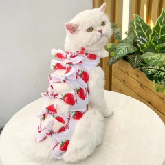 Pet Cat Clothes Surgery Recovery Suit Cat Spay Anti-licking Weaning Suit Strap Style Surgical Clothes for Small dogs