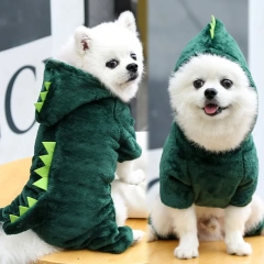 Halloween dog costume elf autumn winter funny Pet Dinosaur clothes
