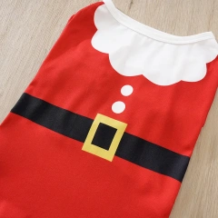 2024 Winter Christmas Dog Clothes Santa Elf Soft Costume Shirts Dogs Cats Puppy Pet Apparel Chihuahua