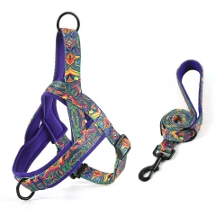 Dog Harness and Leash set Nylon Medium Large Dog Harnesses Leash Padded Pet Pitbull Vest Durable Adjustable