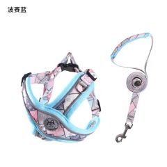 New Pets Dogs Accessories Luminous Adjustable Harness For Dogs Puppy Vest Collar Leash French Bulldog Medium Small Large Dog