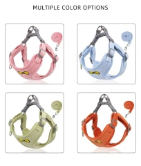 Wholesale custom logo Adjustable Reflective Breathable Dog Harness Set Pet Dog Chest pet Harness