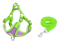 Adjustable No Pull Durable Reflective Soft Dog Harnesses And Puppy Harness With Leashes Set