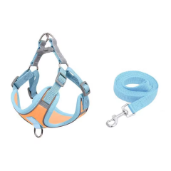 Adjustable No Pull Durable Reflective Soft Dog Harnesses And Puppy Harness With Leashes Set