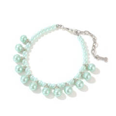 Pet supplies Small and medium-sized dog collar lead rope neck collar Pearl cat necklace dog collar collar accessories
