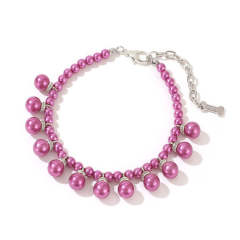 Pet supplies Small and medium-sized dog collar lead rope neck collar Pearl cat necklace dog collar collar accessories