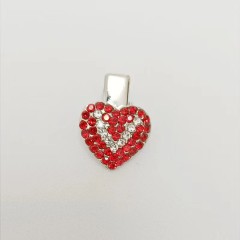 Rhinestone Alloy Pet Heart Hair Clip
