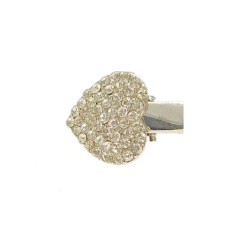 Rhinestone Alloy Pet Heart Hair Clip