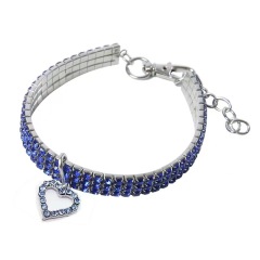 pet crystal elastic necklace