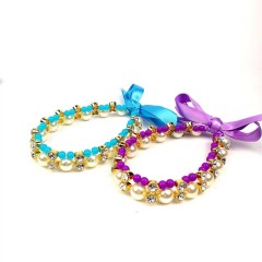 Ribbon Pearl Bow Pet Collar Ornament