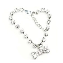 Fashionable pet dog accessory rhinestone necklace jewelry collar for cat