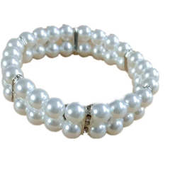 Faux Pearl Pet Stretchy Retractable Collar