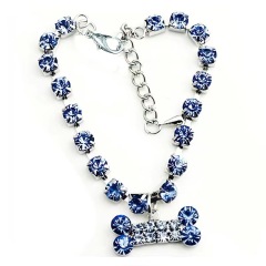 Fashionable pet dog accessory rhinestone necklace jewelry collar for cat