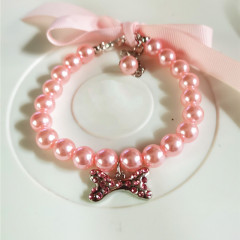 Pet Jewelry Pearl Cat Dog Necklace Collar Bone Pendant