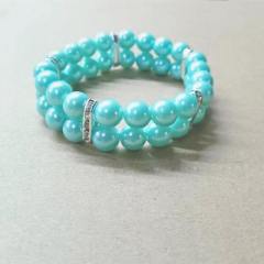 Faux Pearl Pet Stretchy Retractable Collar