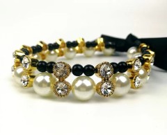 Ribbon Pearl Bow Pet Collar Ornament