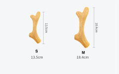GiGwi dog wood plastic deer antlers teething toy stick, chew-resistant dog toy for puppies, small, medium and large dogs