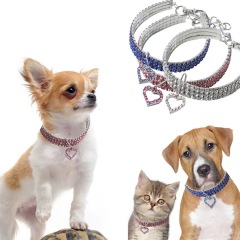 pet crystal elastic necklace