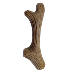 GiGwi dog wood plastic deer antlers teething toy stick, chew-resistant dog toy for puppies, small, medium and large dogs