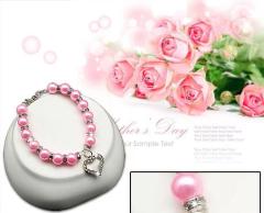 Pet Pearl Necklace Heart Shape Cat and Dog Jewelry
