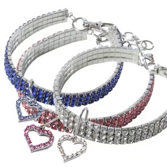 pet crystal elastic necklace