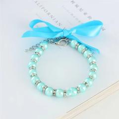 pet pearl necklace cat and dog jewelry