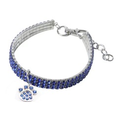 pet crystal elastic necklace
