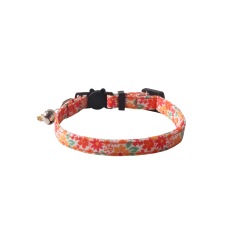 New Pet products Floral series Cat Collar Floral Accessories Cat collar Kitten collar with bell