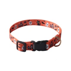 Pet Collar Christmas Halloween series Adjustable Puppy Dog Collar With plastic buckle