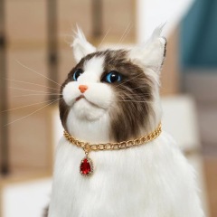 Pet water drop crystal diamond pendant adjustable pet accessory