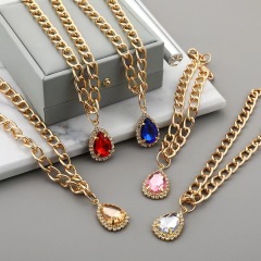 Pet water drop crystal diamond pendant adjustable pet accessory