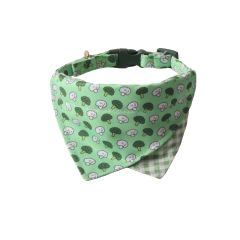New Pet products design Two layers of double sided bandana dog collar color buckle