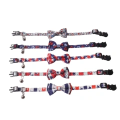 New product with bell pet collar national flag cat and dog collar